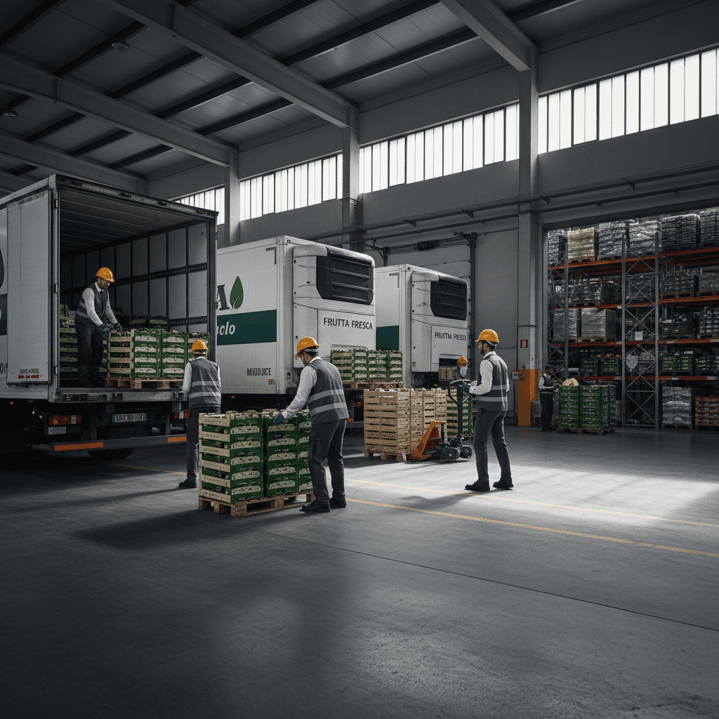 Ricezione e stoccaggio presso il centro di distribuzione a Milano